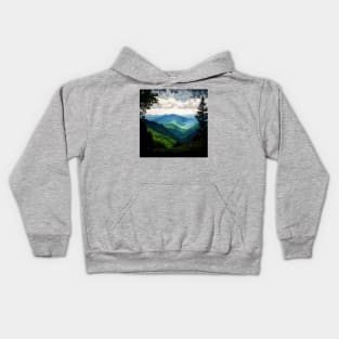 Mosaic Great Smoky Mountains National Park Square | Blue Ridge Mountains | North Carolina | Tennessee | National Parks Kids Hoodie